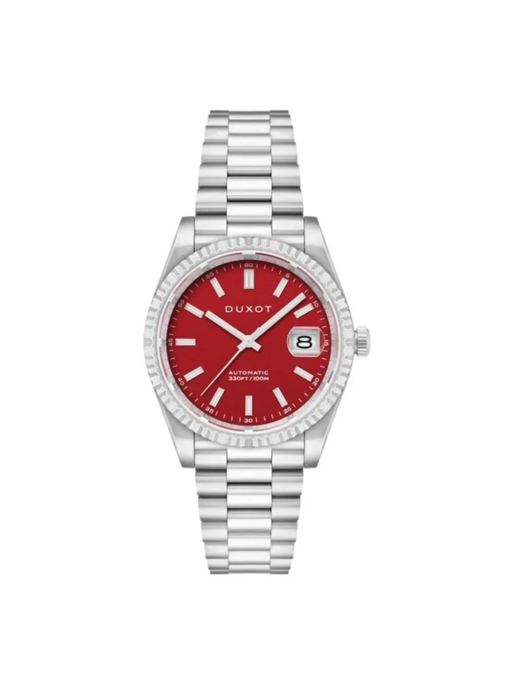 NWT Duxot Marcel Automatic Red Dial Men's Watch
